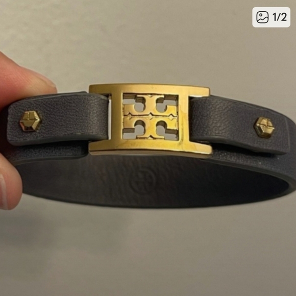 Tory Burch Jewelry - Tory Burch Gray and Gold Bracelet